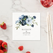 Hochzeit mit blühenden Blumen Serviette (Beispiel)