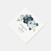Hochzeit mit blühenden Blumen Serviette (Ecke)