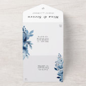 Hochzeit mit Blumen All In One Einladung (Außenbereich)