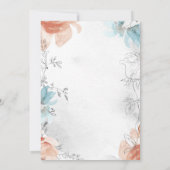 Hochzeit mit Blumen Einladung (Rückseite)