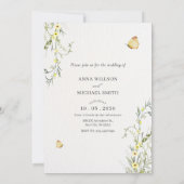 Hochzeit mit Blumen Einladung (Rückseite)