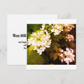 Hochzeit mit Blumen Foto Dankeskarte (Vorne/Hinten)