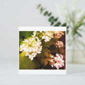 Hochzeit mit Blumen Foto Dankeskarte (Stehend Vorderseite)