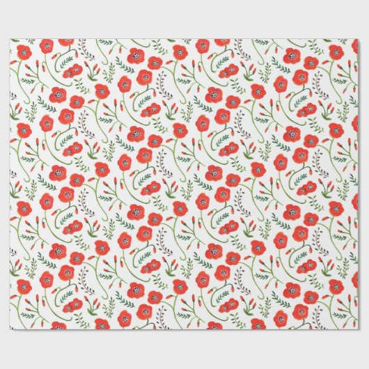 Hochzeit mit Blumen Geschenkpapier (Flach)