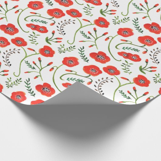 Hochzeit mit Blumen Geschenkpapier (Ecke)