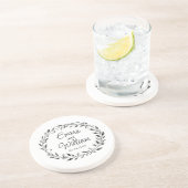 Hochzeit mit Blumen Getränkeuntersetzer (Seite)