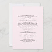 Hochzeit mit Blumen in Aquarellfarbe. Blauer Garte Einladung (Rückseite)