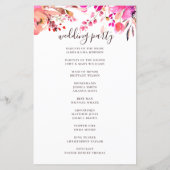 Hochzeit mit Blumen in Aquarellfarbe. Herbstprogra (Rückseite)