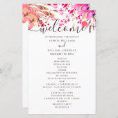 Hochzeit mit Blumen in Aquarellfarbe. Herbstprogra (Vorne/Hinten)