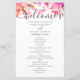 Hochzeit mit Blumen in Aquarellfarbe. Herbstprogra