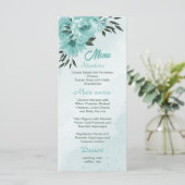 Hochzeit mit Blumen Menükarte (Stehend Vorderseite)