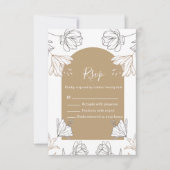 Hochzeit mit Blumen RSVP Karte (Vorderseite)