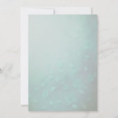 Hochzeit mit Blumen und Aqua Einladung (Rückseite)