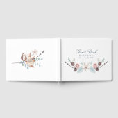 Hochzeit mit Blumen und Blattwerk Gästebuch (Voll)
