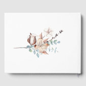 Hochzeit mit Blumen und Blattwerk Gästebuch (Rückseite)