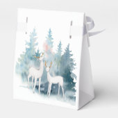 Hochzeit mit Blumen und Blattwerk Geschenkschachtel (Rückseite)