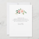 Hochzeit mit Blumen und Blumen Dankeskarte (Rückseite)