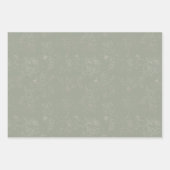 Hochzeit mit Blumen und Gold Geschenkpapier Set (Vorderseite 2)