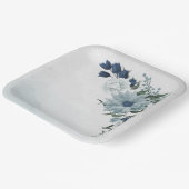 Hochzeit mit Blumen und Weiß Pappteller (Gewinkelt)