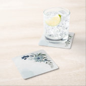 Hochzeit mit Blumen und Weiß Rechteckiger Pappuntersetzer (Vor Ort)