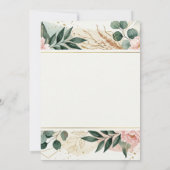 Hochzeit mit Blush-Grünpflanzen Save The Date (Rückseite)