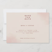 Hochzeit mit botanischem Rot-Weiß-Blumen Save The Date (Rückseite)