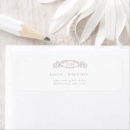 Hochzeit mit botanischem Wappen in eleganter Rose