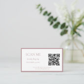 Hochzeit mit botanischem Wappen in eleganter Rose Begleitkarte (Stehend Vorderseite)