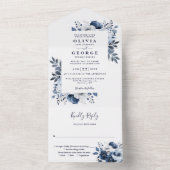 Hochzeit mit braunem und weißem Flair All In One Einladung (Innen Boden)