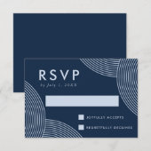 Hochzeit mit brauner Geometrie RSVP Karte (Vorne/Hinten)