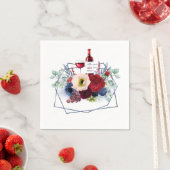 Hochzeit mit Burgund Rot und Navy Serviette (Beispiel)