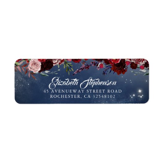 Hochzeit mit Burgund und Blauen Flora (Vorne)