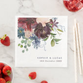 Hochzeit mit Burgund und Navy Serviette (Beispiel)