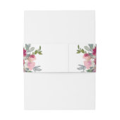 Hochzeit mit Burgund und Rose Einladungsbanderole (Rückseitenbeispiel)