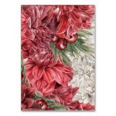 Hochzeit mit Burgund und Weiße Flora Tischnummer (Rückseite)