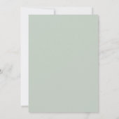 Hochzeit mit Celadon Blaugrünem Blattwerk Einladung (Rückseite)