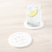 Hochzeit mit dem Motto "Liebe" Getränkeuntersetzer (Seite)