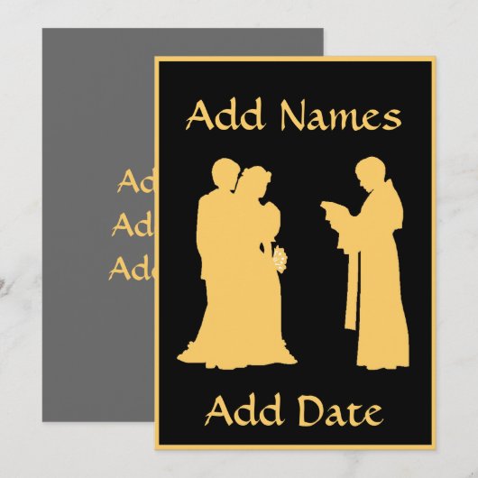 Hochzeit mit der Priesterkarte (Vorne/Hinten)