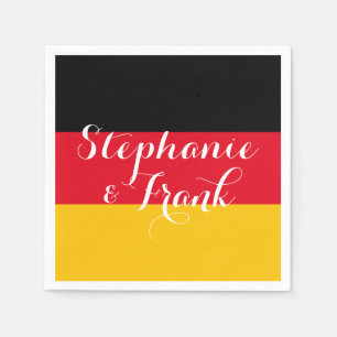 Hochzeit mit deutschen Flaggenfarben Serviette