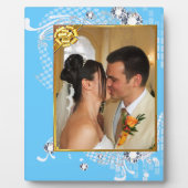 Hochzeit mit Diamanten ergänzen Foto Plaque Fotoplatte (Vorderseite)
