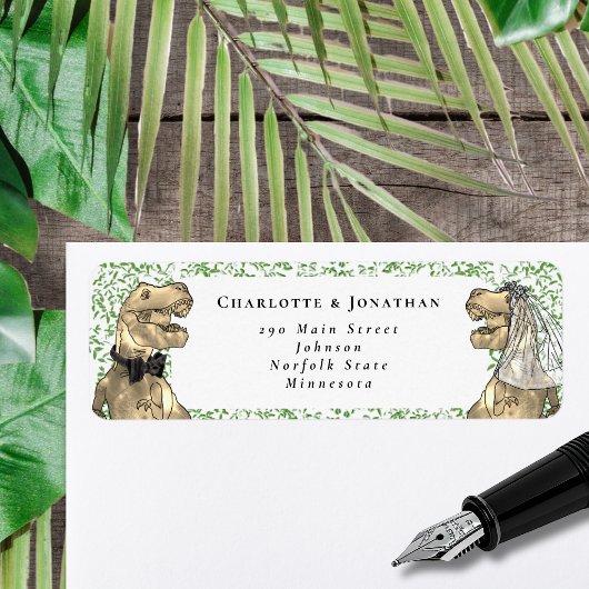 Hochzeit mit Dinosaurier-Motiv Benutzerdefinierte 