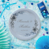 Hochzeit mit dunkelblauen und silbernen geometrisc pappteller (Party)