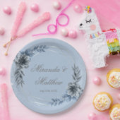 Hochzeit mit dunkelblauen und silbernen geometrisc pappteller (Party)