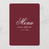 Hochzeit mit editierbarem Paarmonogramm klassisch  Menükarte (Vorderseite)