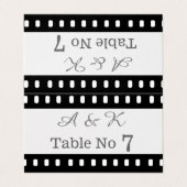 Hochzeit mit einem Filmthema Platzkarte (Außenseite Aufgefaltet)