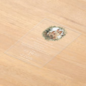 Hochzeit mit einem kindergrünen Foto Acryleinladungen (Ablage )