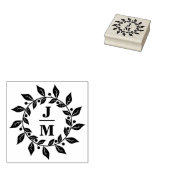 Hochzeit mit elegantem botanischem Kranz Gummistempel (Stempel)