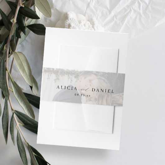 Hochzeit mit elegantem Foto Einladungsbanderole