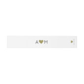 Hochzeit mit eleganter und moderner Liebe Einladungsbanderole (Flach)