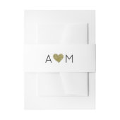 Hochzeit mit eleganter und moderner Liebe Einladungsbanderole (Vorderseite Beispiel)